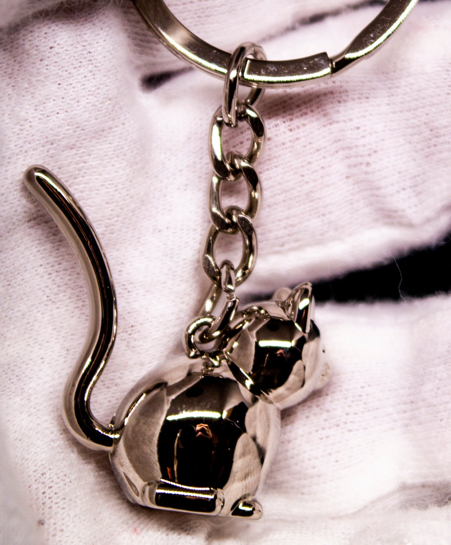Metal Cat Keyring