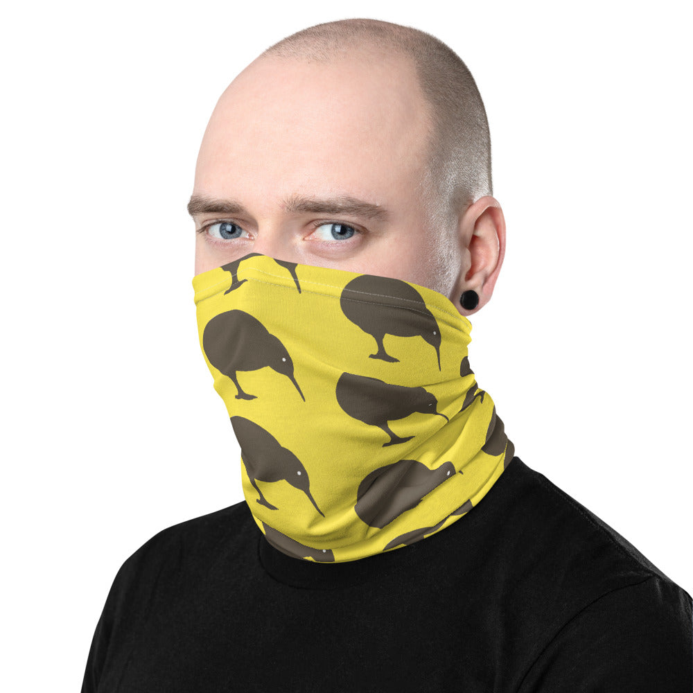 NZ Kiwi brown Yellow - Neck Gaiter