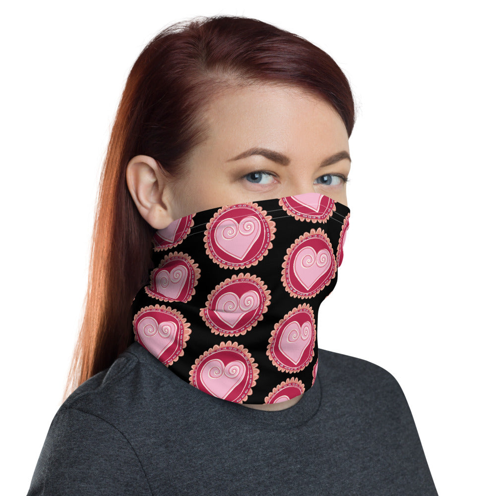 Round Pink Hearts - Neck Gaiter