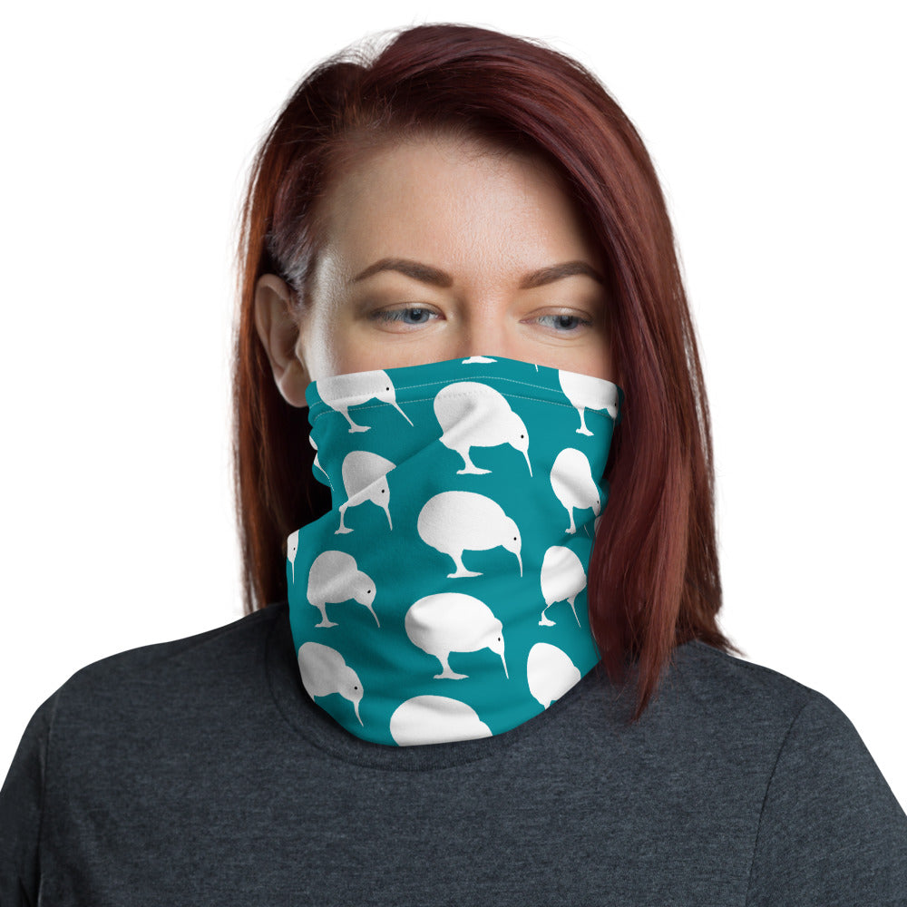 NZ Kiwi white Blue - Neck Gaiter