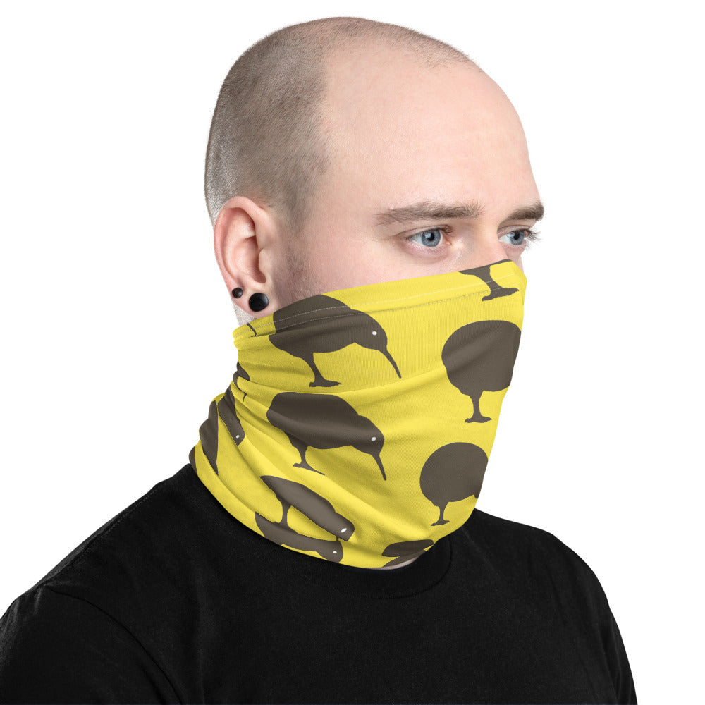 NZ Kiwi brown Yellow - Neck Gaiter