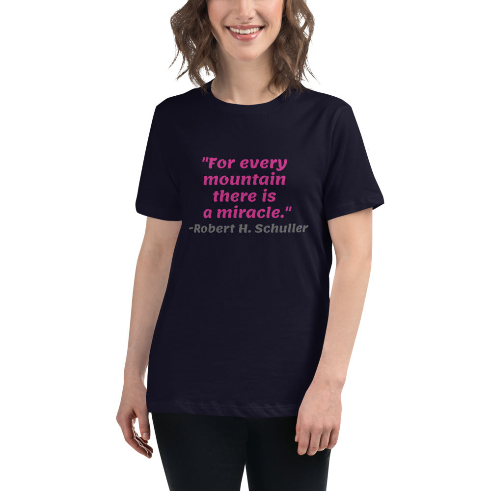 Pink For Every Mountain -- Womens Relaxed T Shirt
