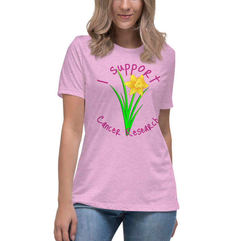 I Support Cancer Research - Women's Relaxed T-Shirt