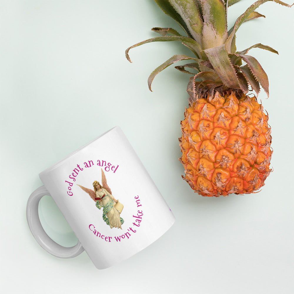 God sent an angel Cancer won't take me - Mug