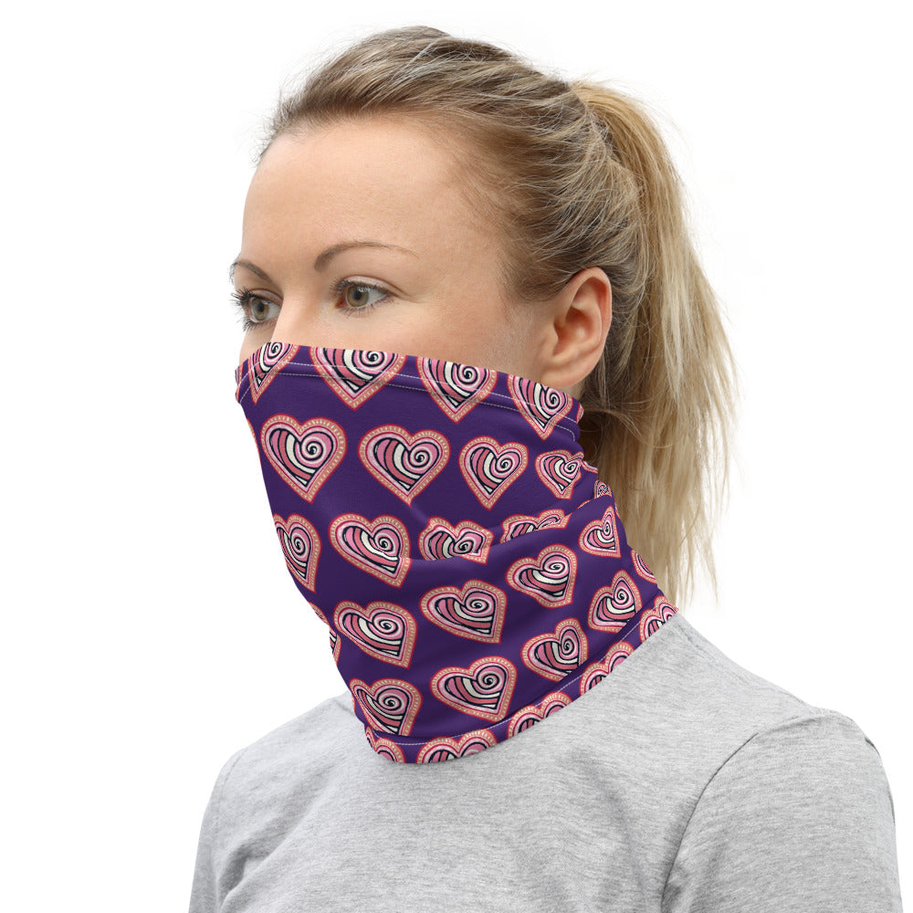 Purple Hearts - Neck Gaiter