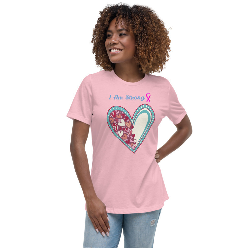 I am strong Blue Heart - Women's Relaxed T-Shirt