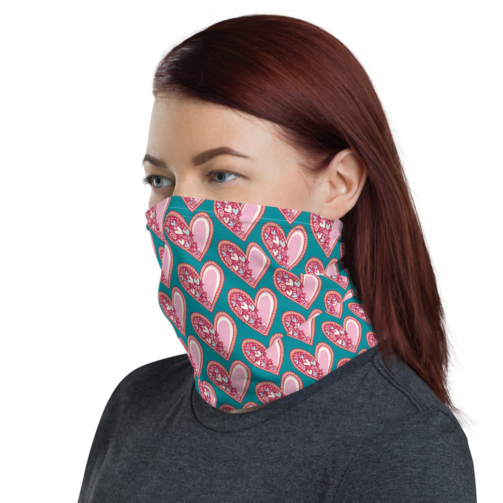 Pink Hearts - Neck Gaiter