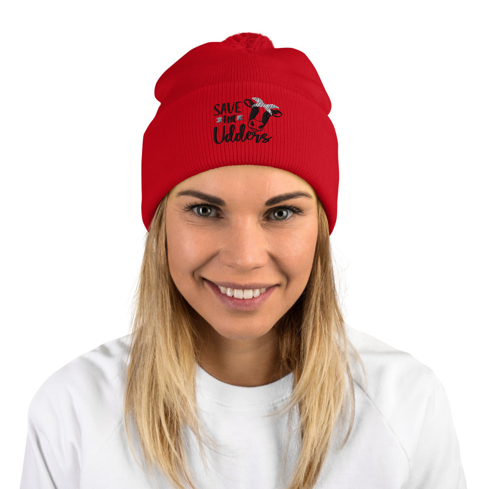 Save the Udders - Pom-Pom Beanie