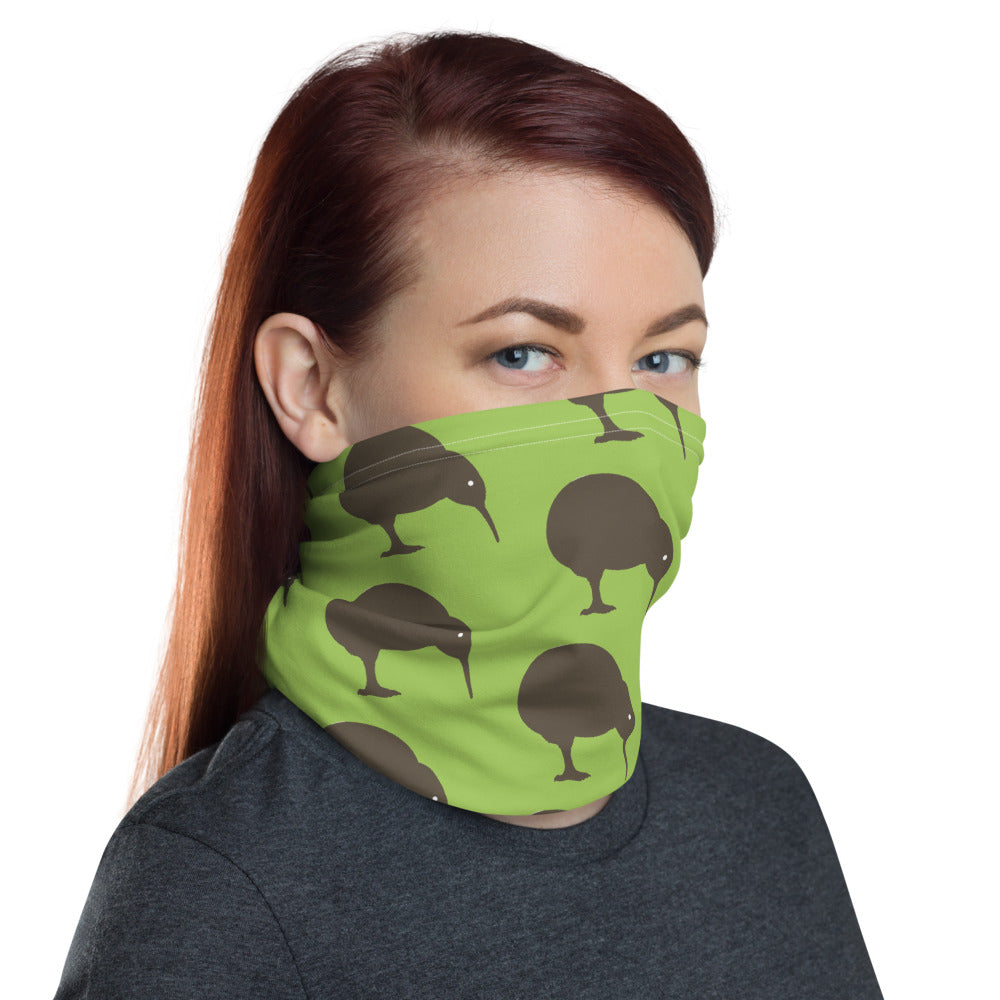 NZ Kiwi brown Green - Neck Gaiter