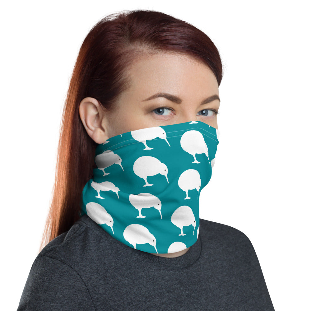NZ Kiwi white Blue - Neck Gaiter