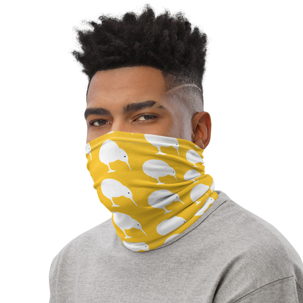 NZ Kiwi white Yellow - Neck Gaiter