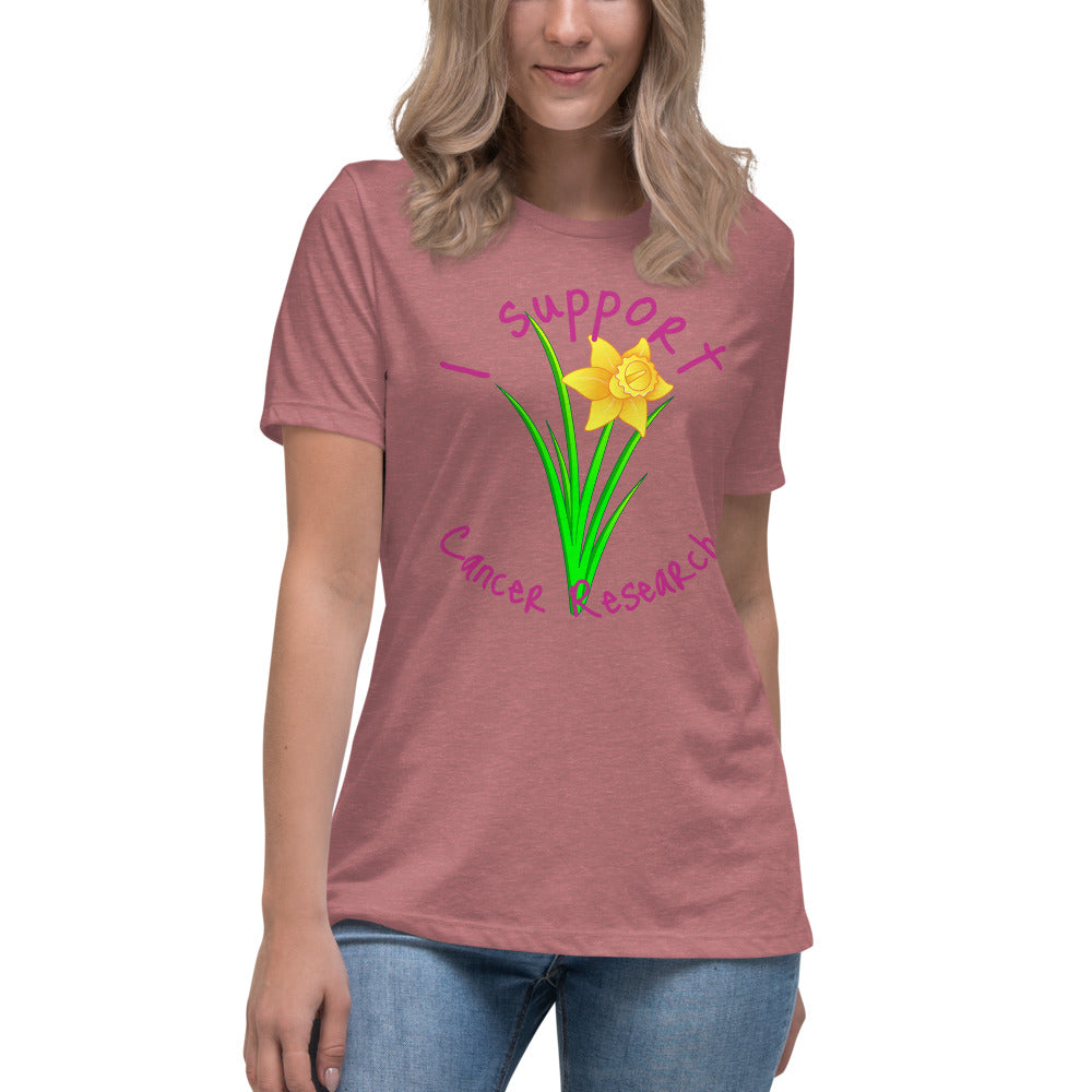 I Support Cancer Research - Women's Relaxed T-Shirt