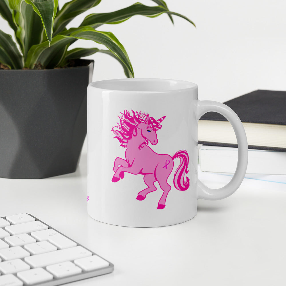 Pink Cancer Unicorn - Mug