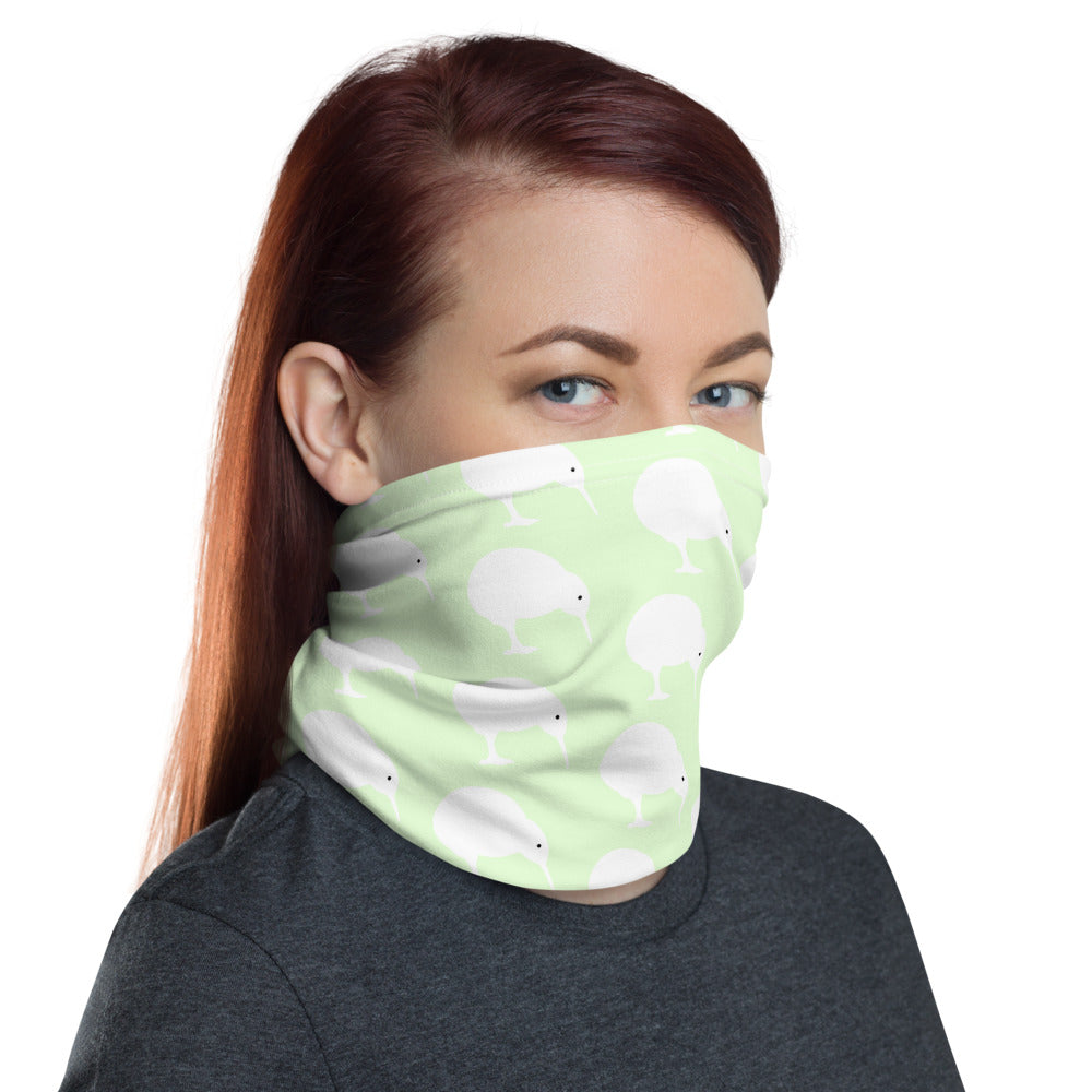 NZ Kiwi white green - Neck Gaiter
