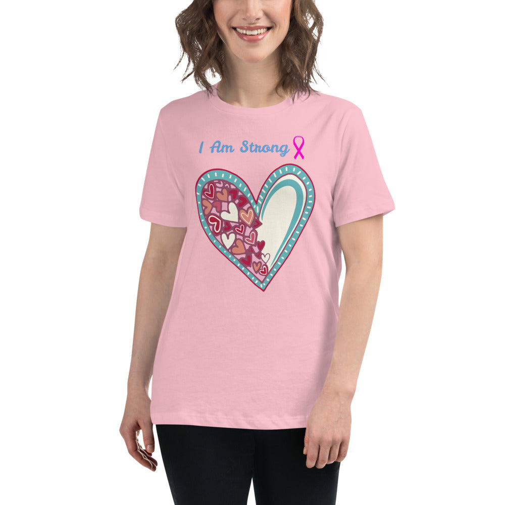 I am strong Blue Heart - Women's Relaxed T-Shirt