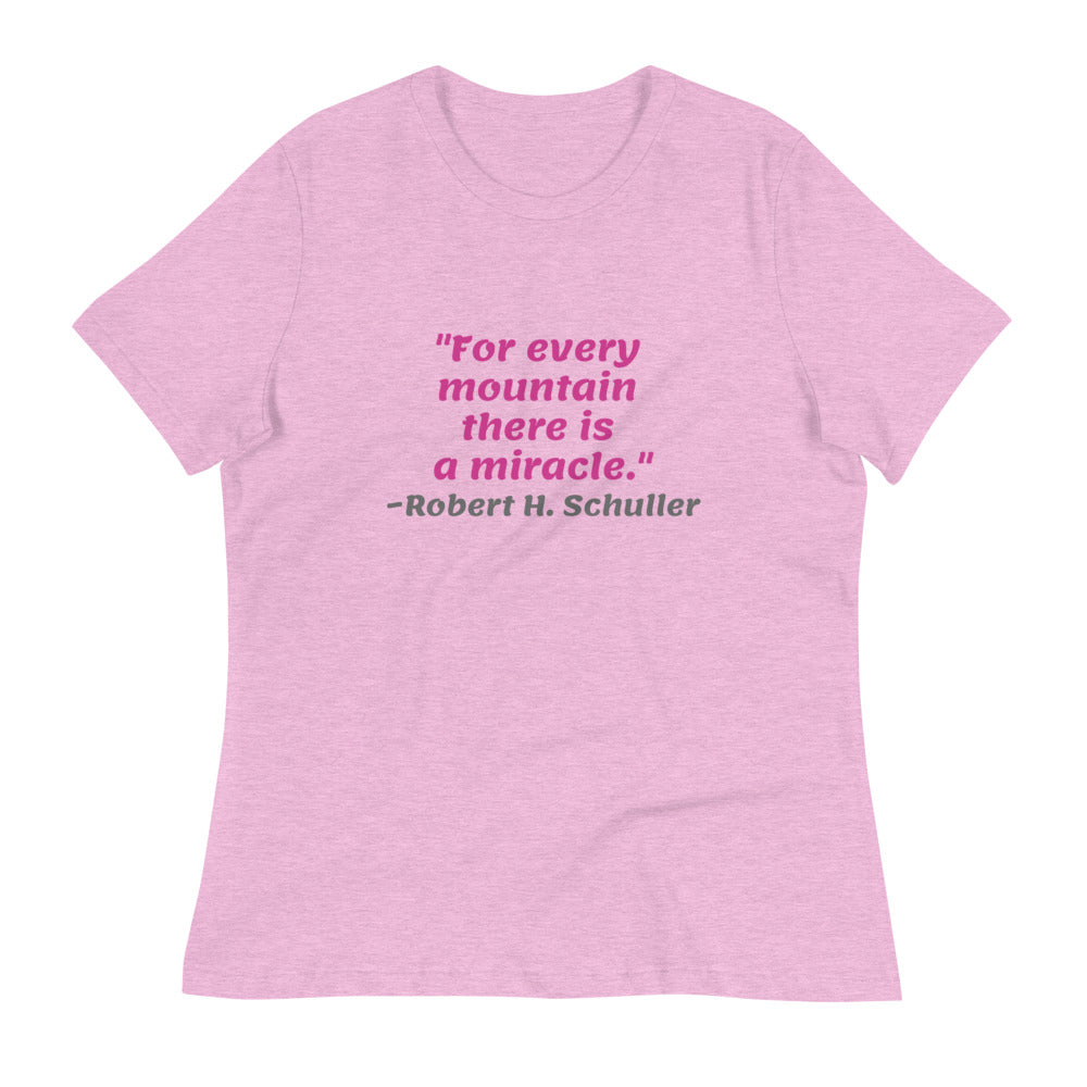 Pink For Every Mountain -- Womens Relaxed T Shirt