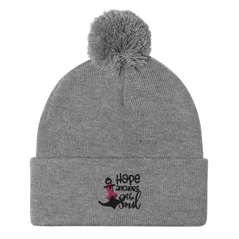 Hope Anchors the Soul - Pom-Pom Beanie