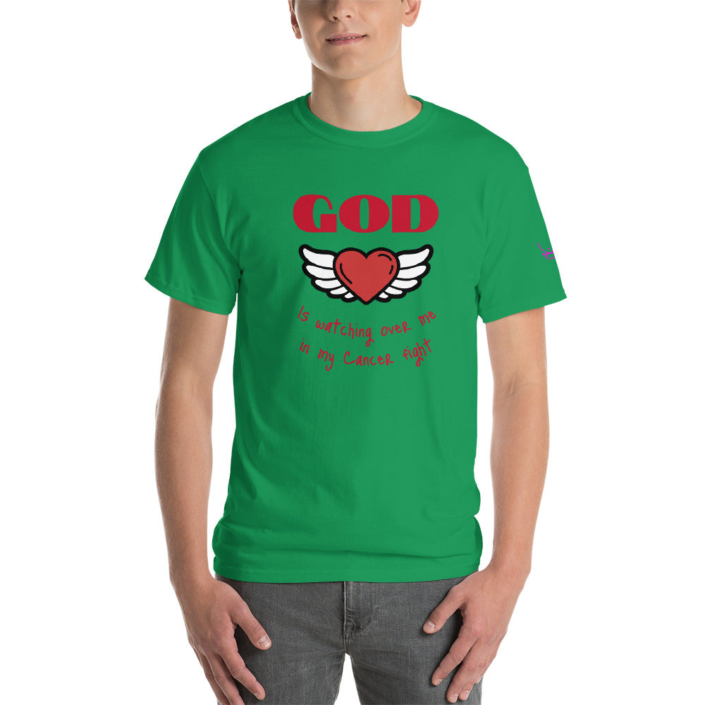 God is watching over my cancer fight - Short Sleeve T-Shirt