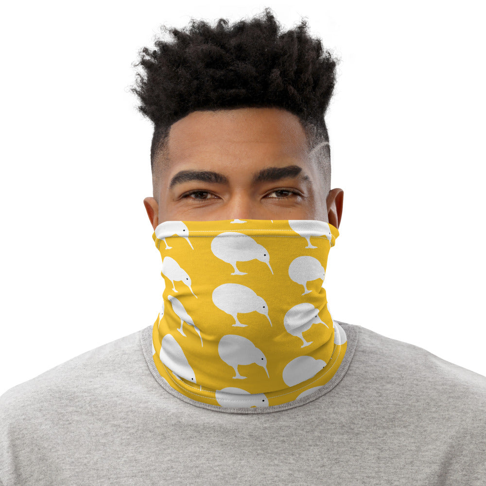 NZ Kiwi white Yellow - Neck Gaiter
