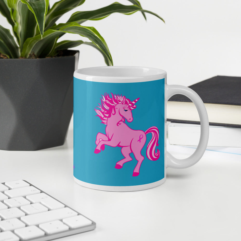 Pink Cancer Unicorn - Mug