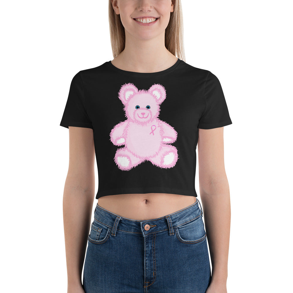 Pink Cancer Bear - Women’s Crop Tee