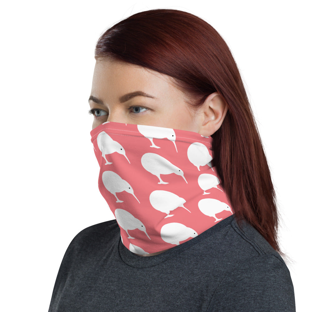 NZ Kiwi white Pink - Neck Gaiter