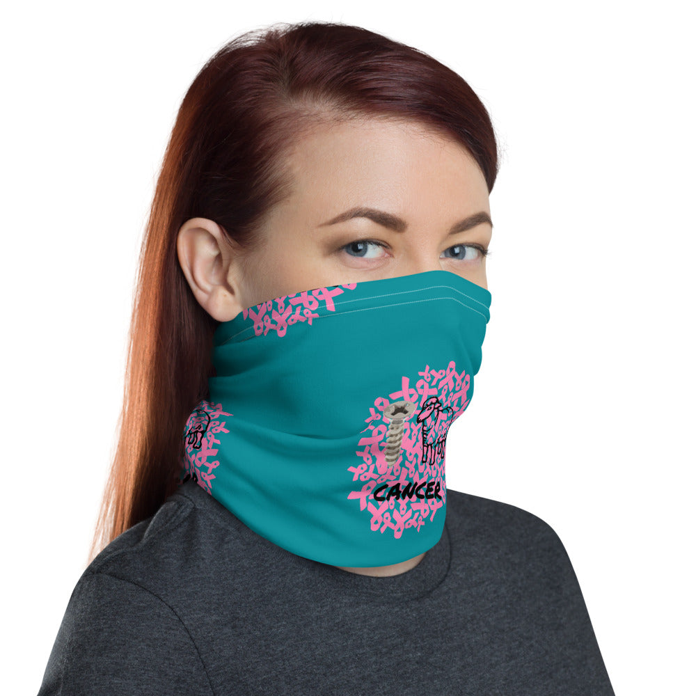 Screw Ewe Breast Cancer Green - Neck Gaiter
