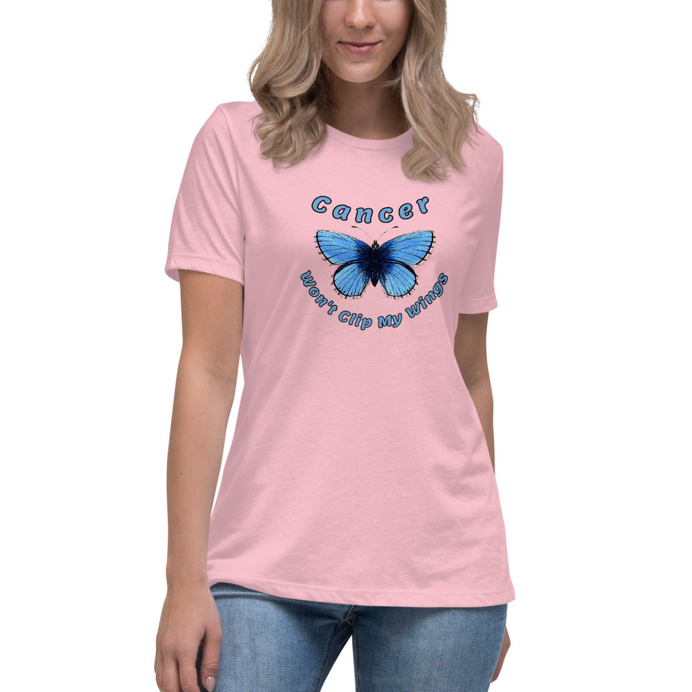 Cancer Won't Clip My Wings - Women's Relaxed T-Shirt