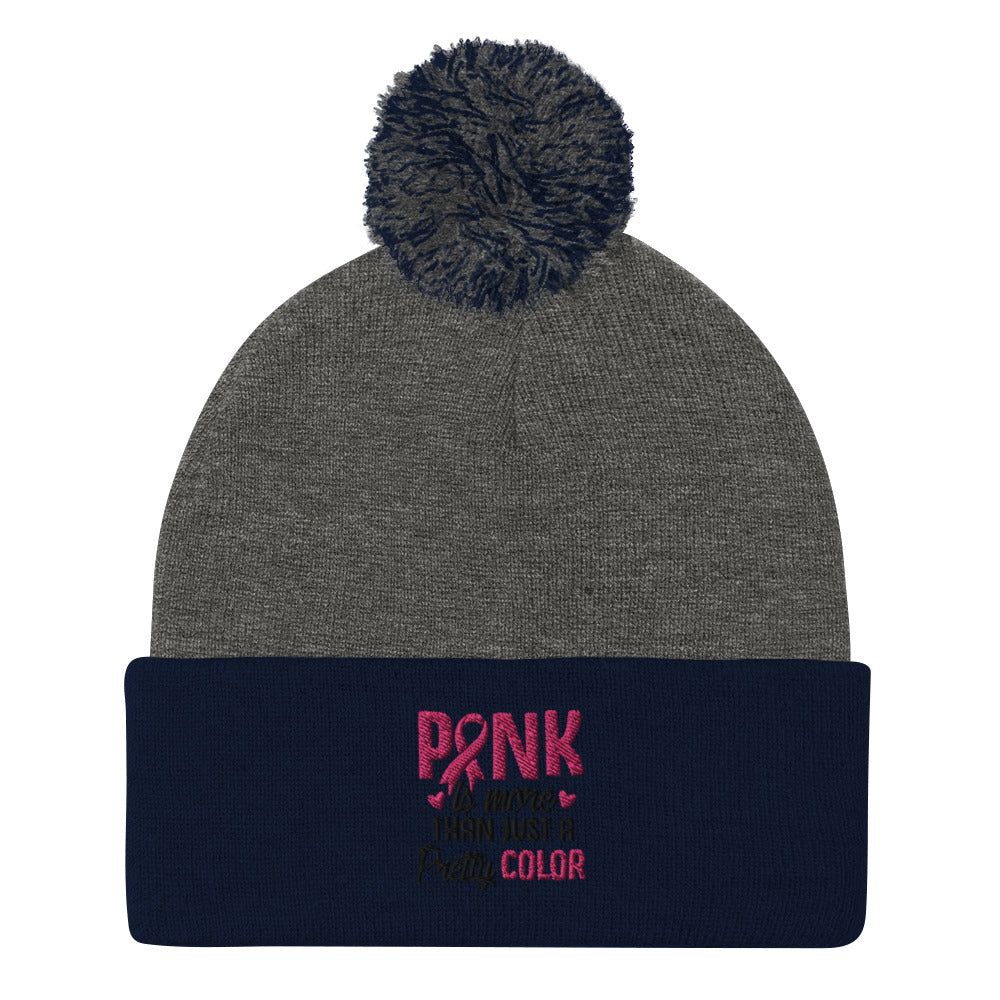 Pink More Than Just a Pretty Colour - Pom-Pom Beanie