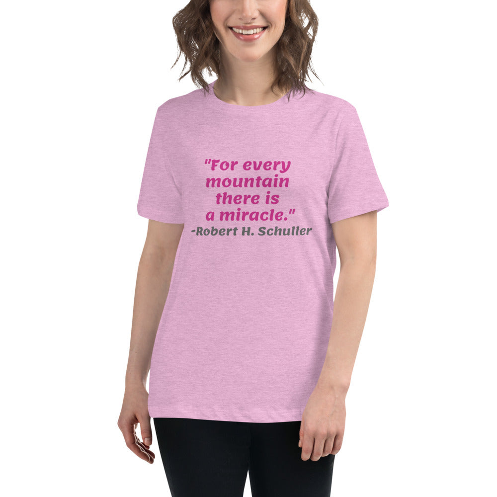 Pink For Every Mountain -- Womens Relaxed T Shirt