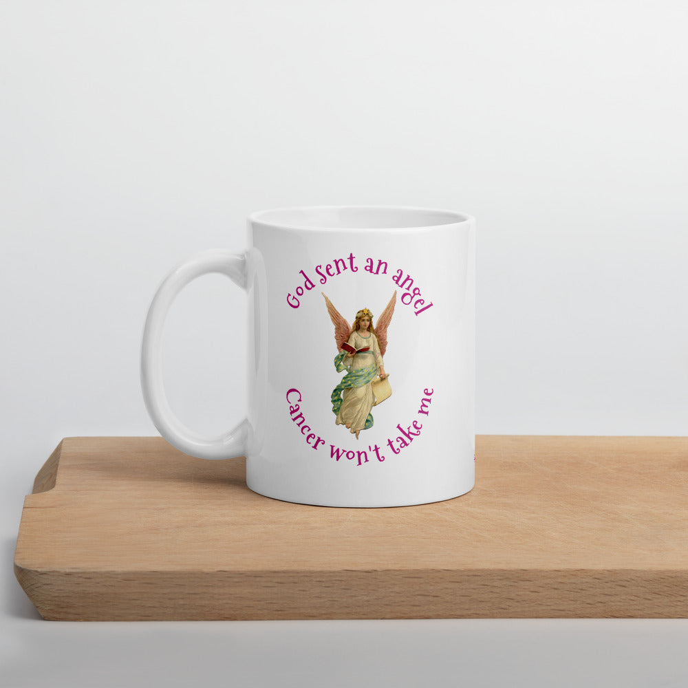 God sent an angel Cancer won't take me - Mug