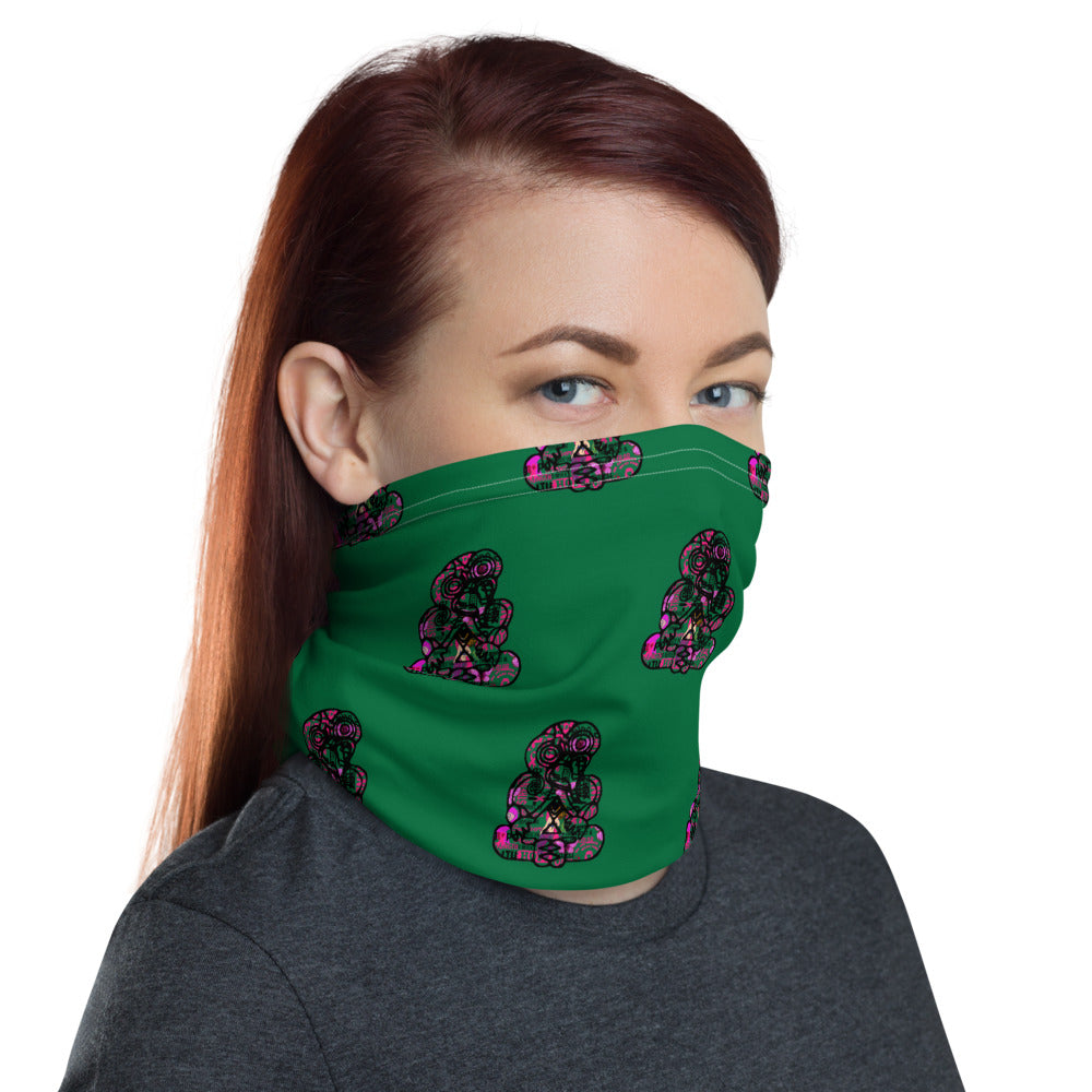 Dark Green Tiki - Neck Gaiter