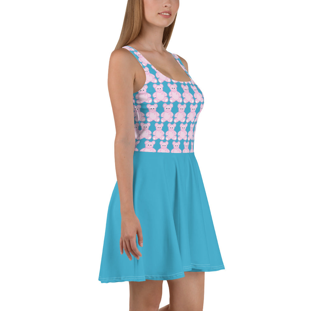 Pink Cancer Bear - Skater Dress