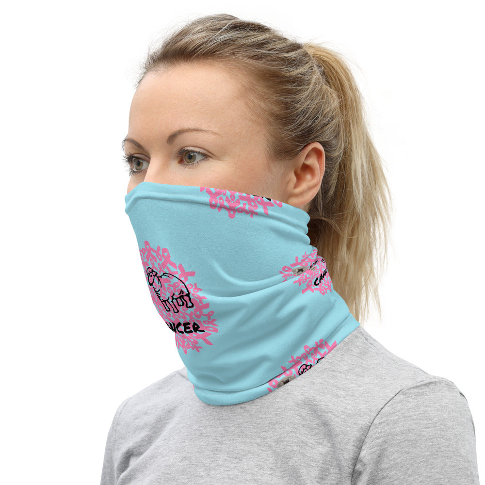 Screw Ewe Breast Cancer Light Blue - Neck Gaiter
