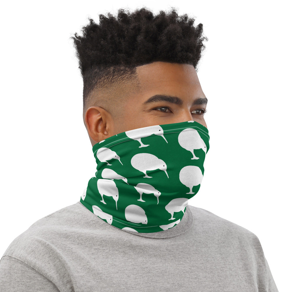 NZ Kiwi white Dark Green - Neck Gaiter