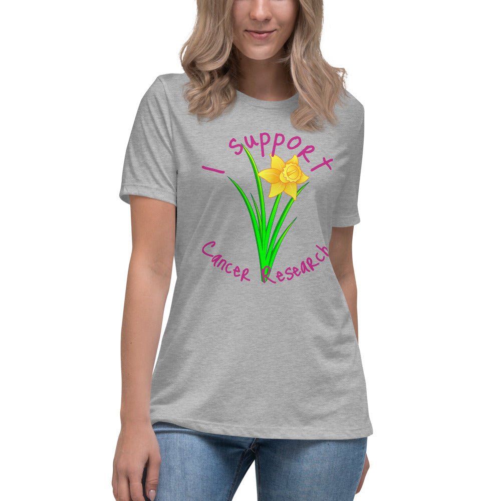 I Support Cancer Research - Women's Relaxed T-Shirt