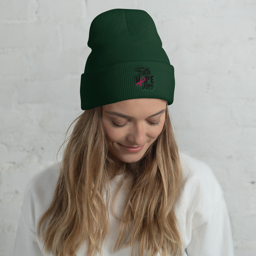 Faith Hope Love - Cuffed Beanie