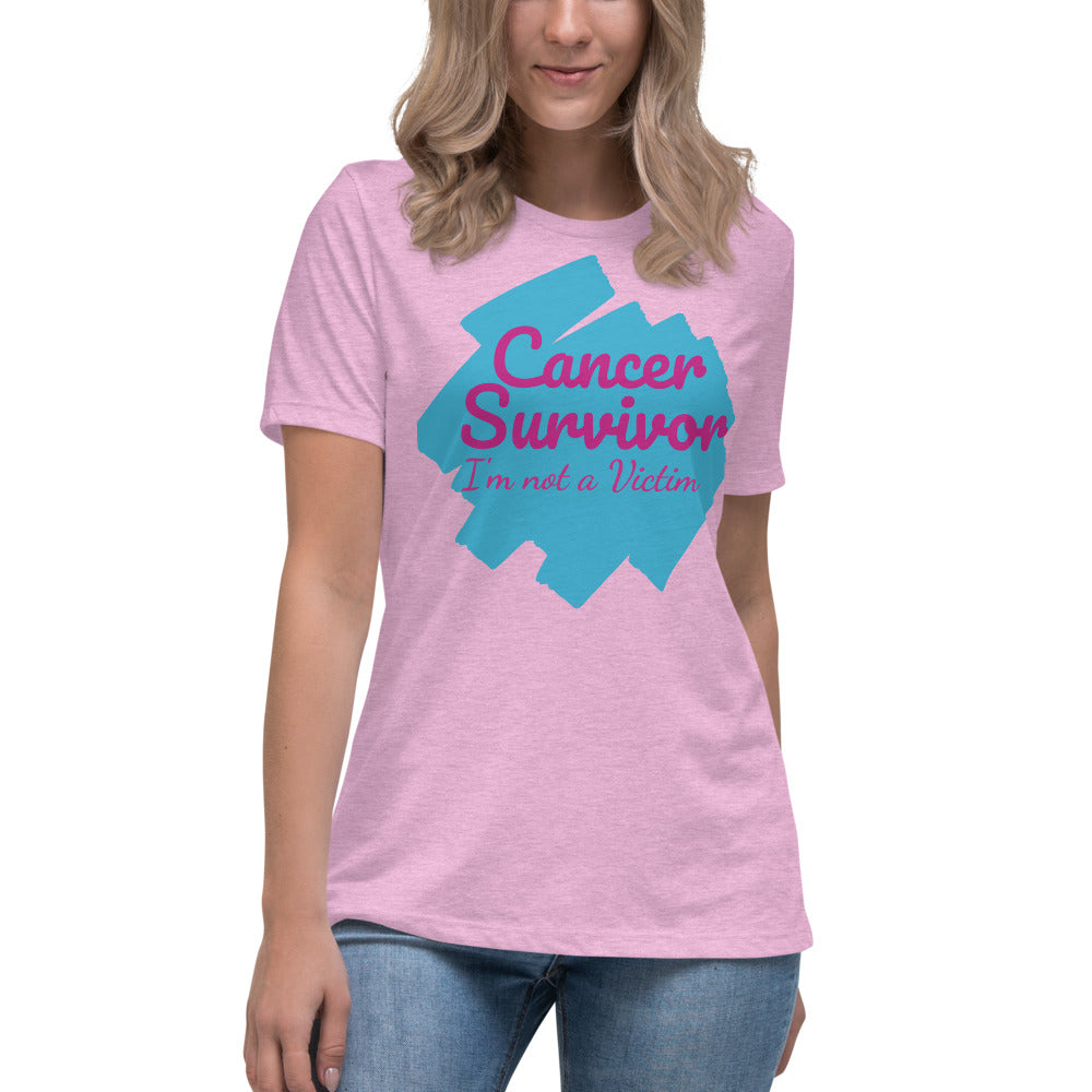Cancer Survivor Not a Victim - Women's Relaxed T-Shirt