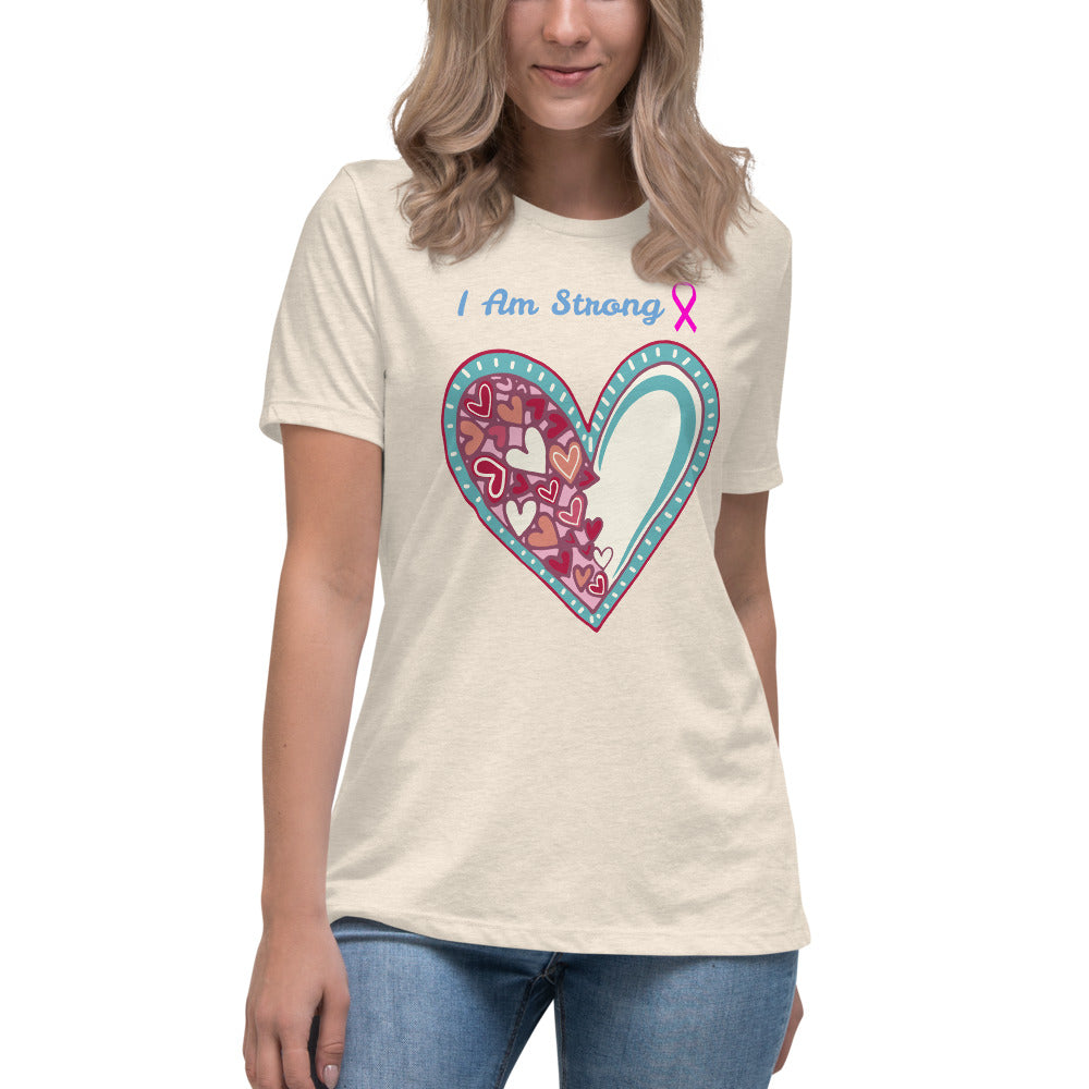 I am strong Blue Heart - Women's Relaxed T-Shirt