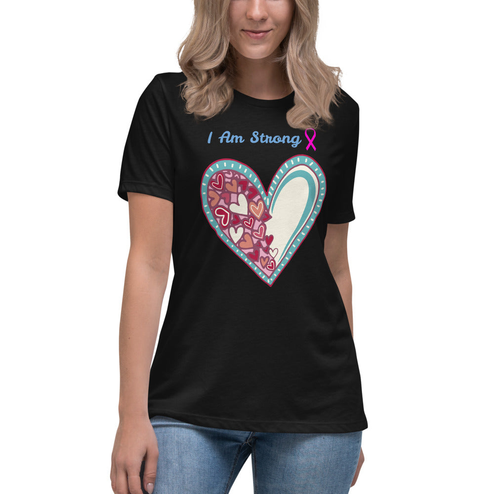 I am strong Blue Heart - Women's Relaxed T-Shirt