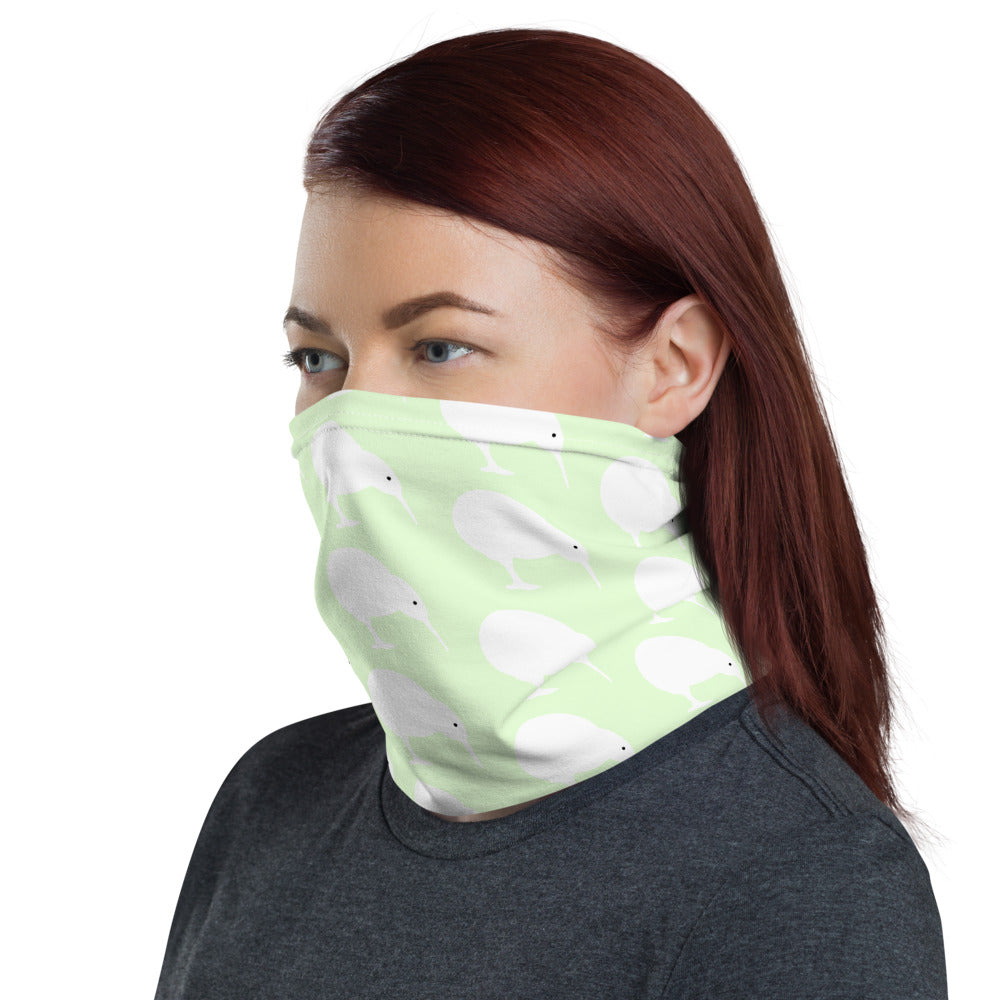 NZ Kiwi white green - Neck Gaiter