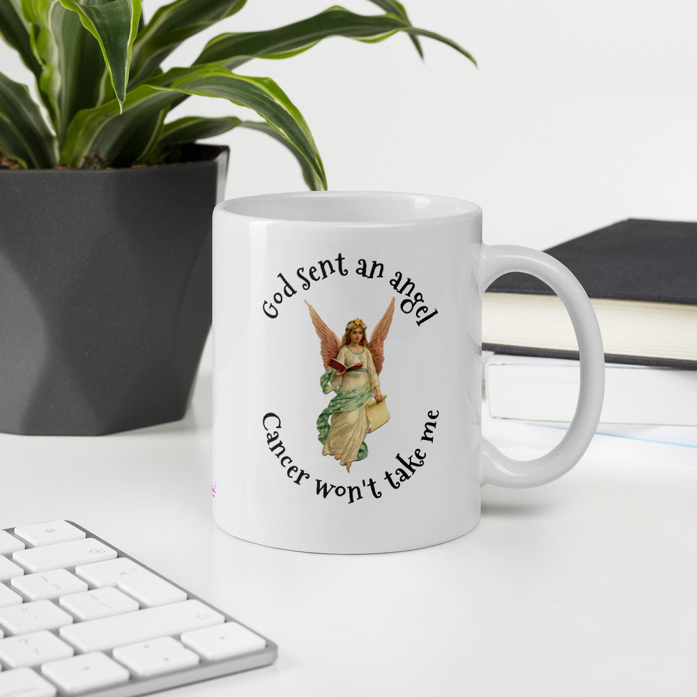 God sent an angel Cancer won't take me - Mug