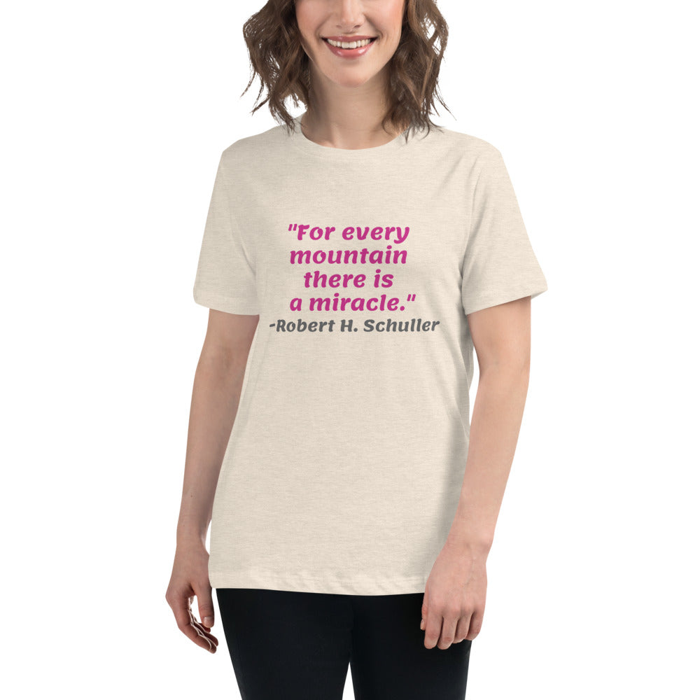 Pink For Every Mountain -- Womens Relaxed T Shirt