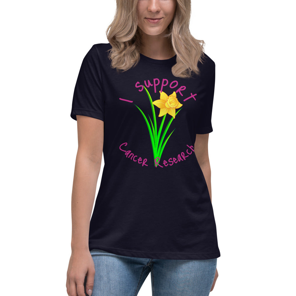 I Support Cancer Research - Women's Relaxed T-Shirt