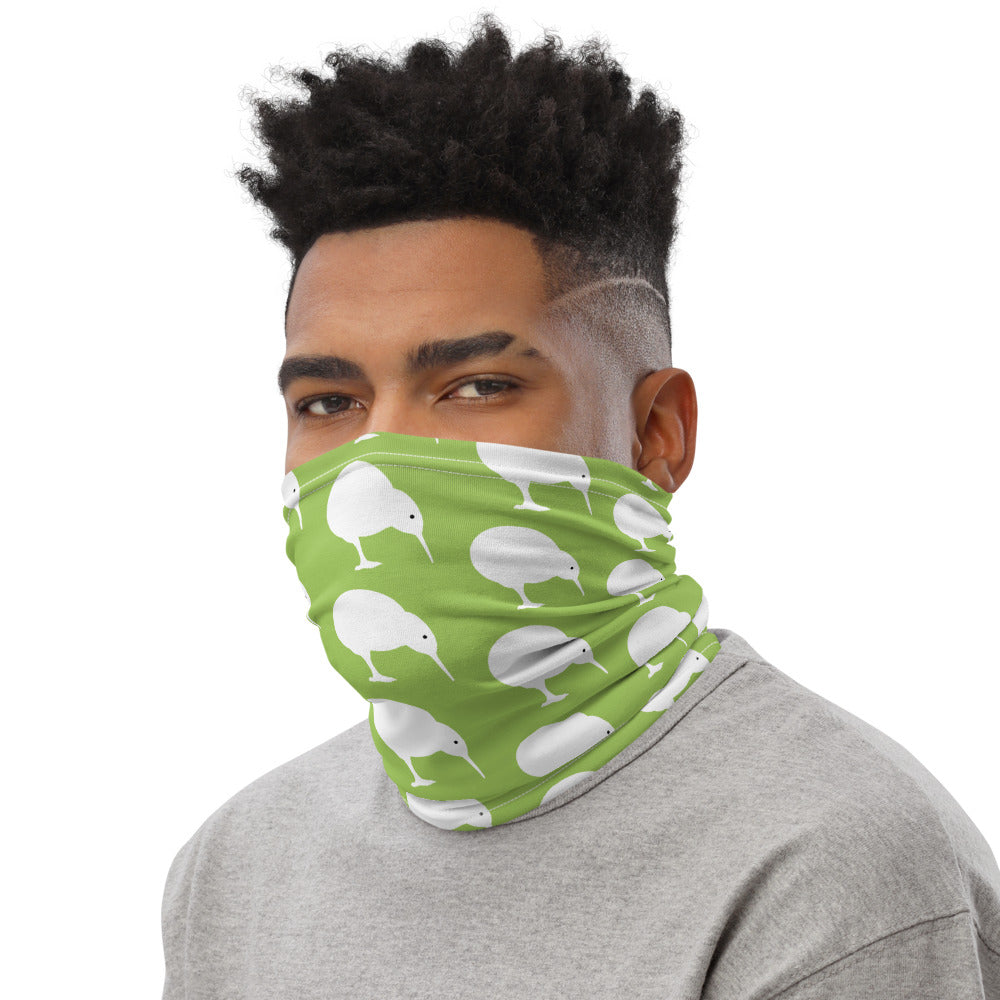 NZ Kiwi white Green - Neck Gaiter