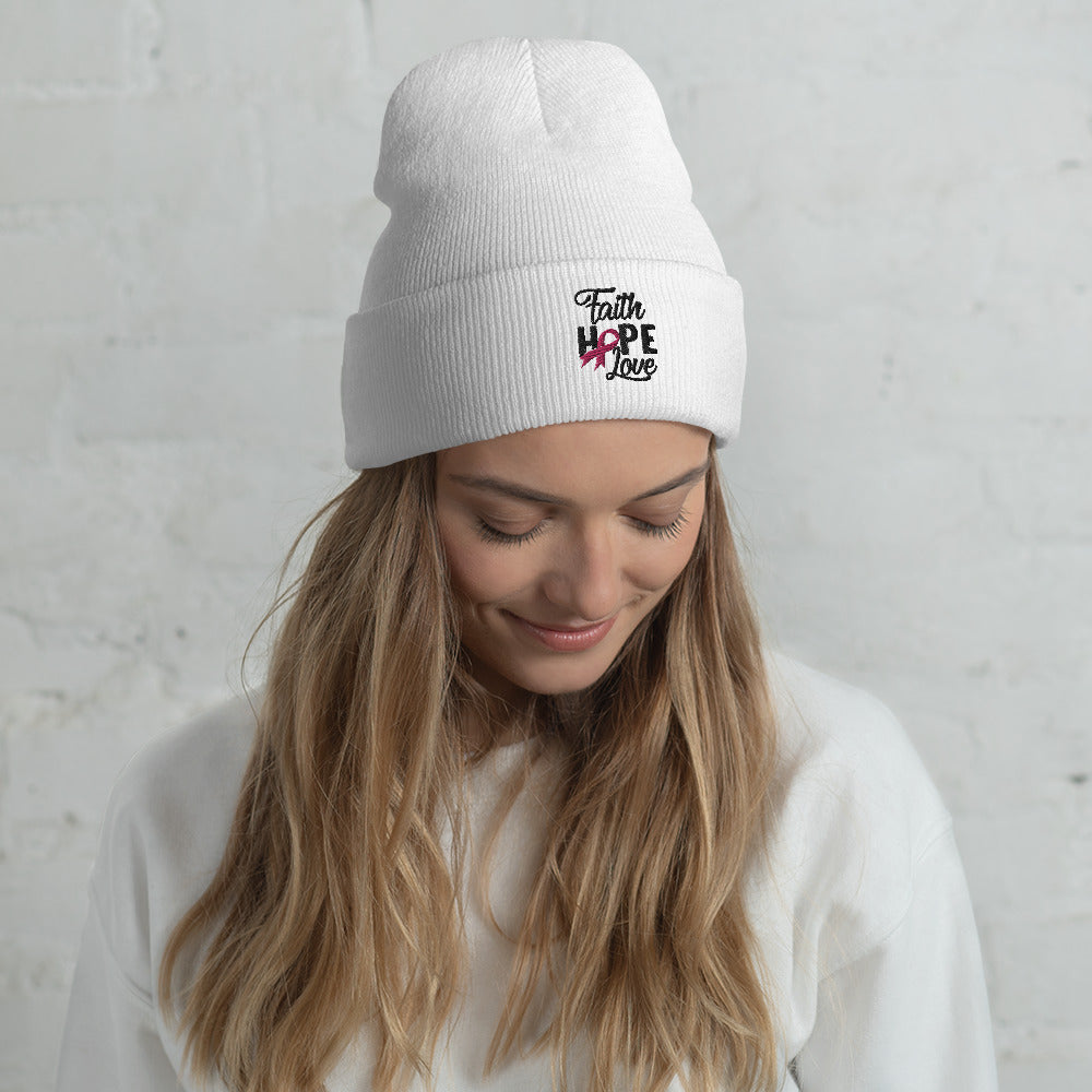 Faith Hope Love - Cuffed Beanie