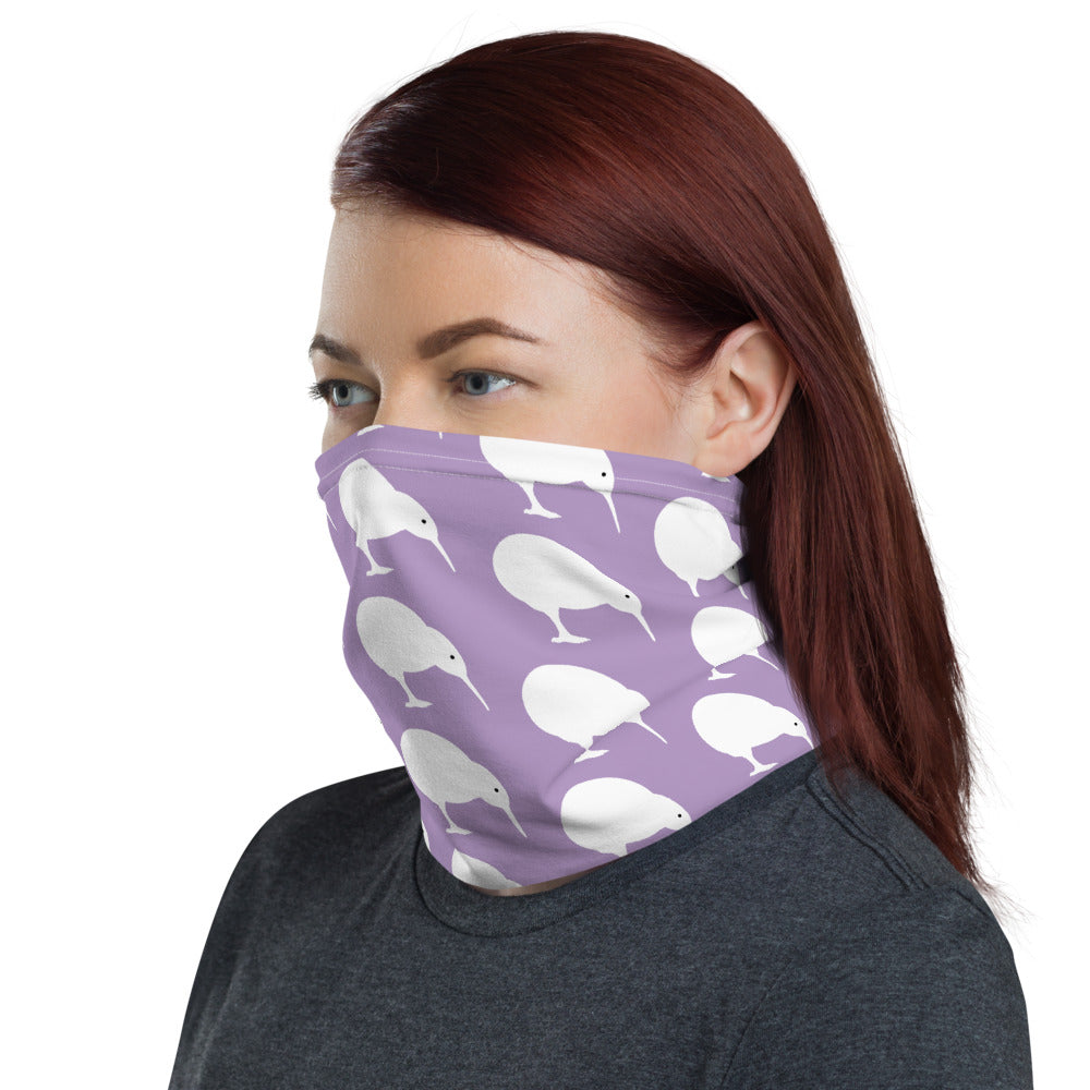 NZ Kiwi white Mauve - Neck Gaiter
