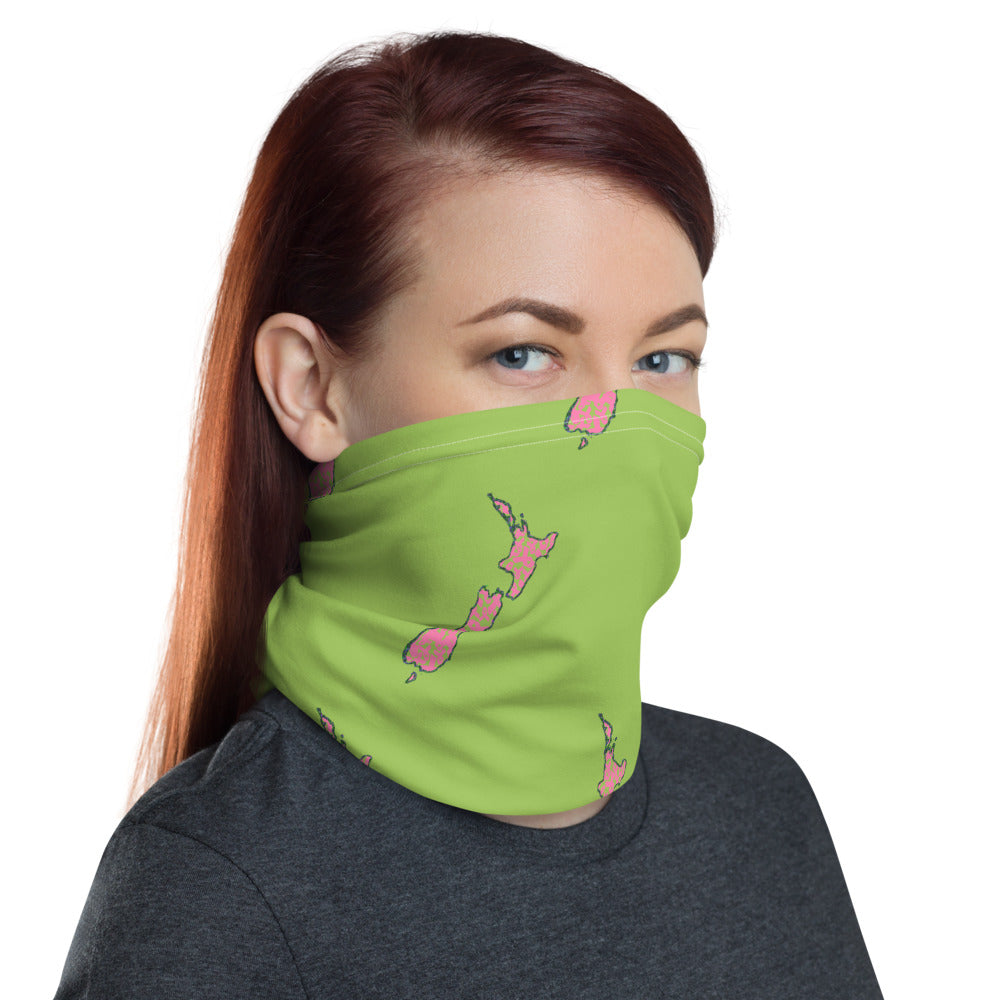 NZ Breast Cancer Light Green - Neck Gaiter