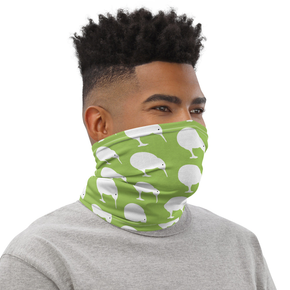 NZ Kiwi white Green - Neck Gaiter