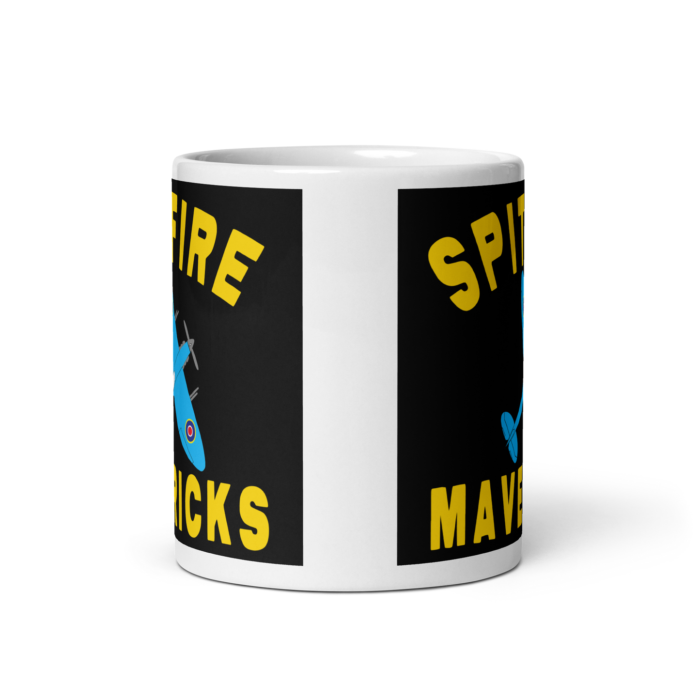 Spitfire Mavericks Double Badge White glossy mug